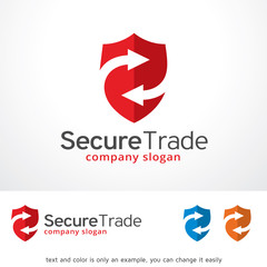 Secure Trade Logo Template Design Vector, Emblem, Design Concept, Creative Symbol, Icon