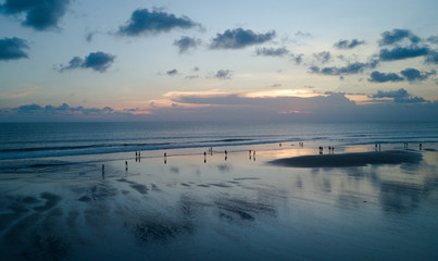 Sunset at Bali beach