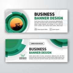 Modern corporate banner background design for letterhead, document header, web banner. Vector illustration