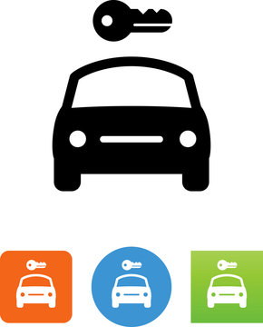 Rental Car Icon - Illustration