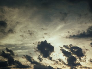 Obraz premium Stormy clouds sky