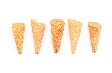 wafer cone on white background