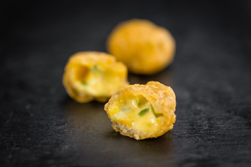 Portion of Chili Cheese Nuggets