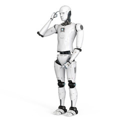 android robot thinking