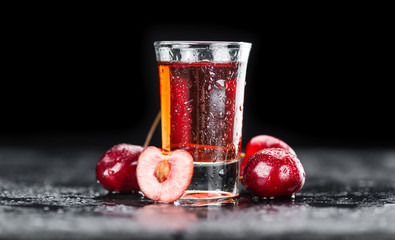 Fresh made Cherry Liqueur