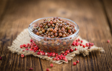 Portion of preserved Pink Peppercorns