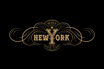 Flourish vintage label