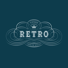 Flourish vintage label