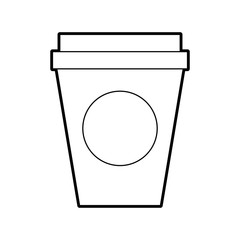 coffee plastic cup icon vector illustration design