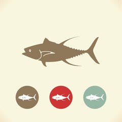 Fish tuna. Vector stylized icons