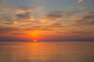 Sunset at baltic sea, Saulkrasti 2017.