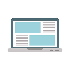 laptop computer icon image vector illustration design 