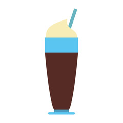 beverage with foam coffee icon image vector illustration design 