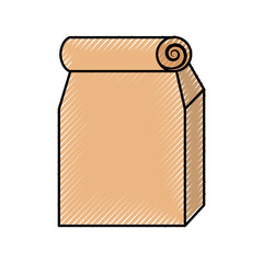 Lunch bag in paper bag vector illustration design