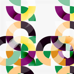 Fototapeta premium Colorful rings on grey background, modern geometric pattern design