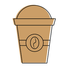 disposable coffee cup  icon image vector illustration design 