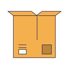 open cardboard box icon image vector illustration design 