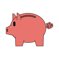 piggy bank icon image vector illustration design 