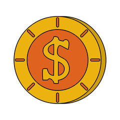 coin money icon image vector illustration design 