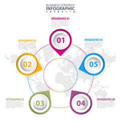 Fototapeta na wymiar Business Infographics design template illustration
