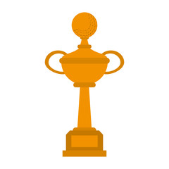 trophy golf icon image vector illustration design 