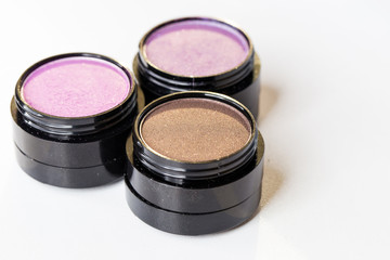 Make-up eye shadows. View from above.