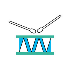 drums musical instrument icon vector illustration design