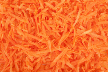 Grated carrot, for backgrounds or textures
