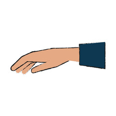 open hand facing down sideview  icon image vector illustration design 