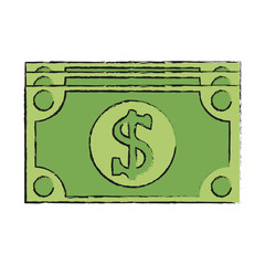 dollar bill money icon image vector illustration design 