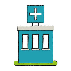 Fototapeta premium hospital building icon image vector illustration design
