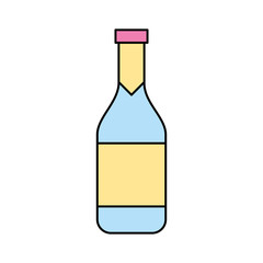 wine bottle isolated icon vector illustration design