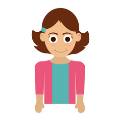 girl happy child icon image vector illustration design 