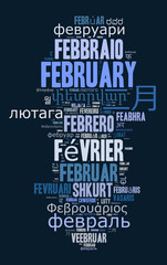 Word February in different languages - 167646235