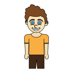 boy blue eyes  happy child icon image vector illustration design 