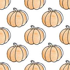 Pattern with pumpkins