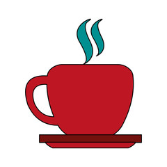 hot coffee mug icon image vector illustration design 