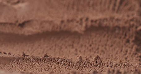 closeup background of chocolate ice cream