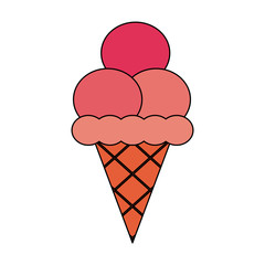ice cream cone icon image vector illustration design 