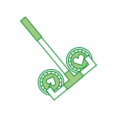 casino chips with Casino picker vector illustration design