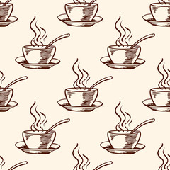 Pattern with coffee cup