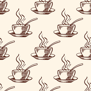 Pattern with coffee cup
