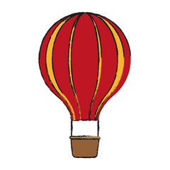 Fototapeta premium hot air balloon icon image vector illustration design 