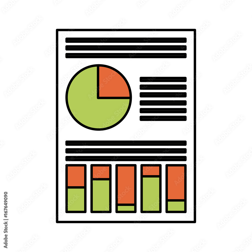 Poster graph chart icon image vector illustration design