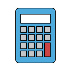 calculator with blank keys icon image vector illustration design 