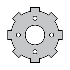 single gear icon image vector illustration design 