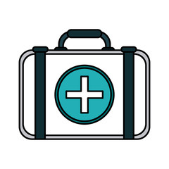 Obraz premium first aid kit healthcare icon image vector illustration design 