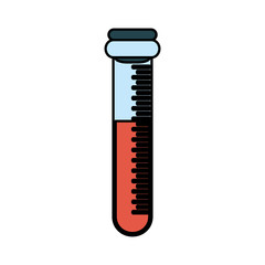 test tube with blood sample icon image vector illustration design 