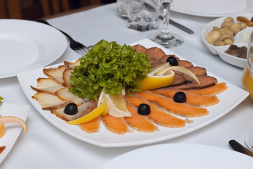 Fish delicacies at the dish