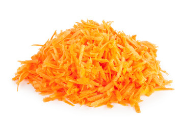 Heap grated carrots